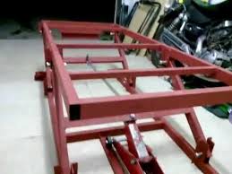 Motorcycle Lift Table Using Car Jack Welding Table Lift Table Motorcycle Lift Table