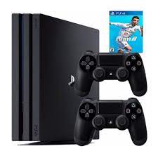 Consola play station 4 slim 1 tb. Playstation 4 Ps4 Pro Consola 1tb 2 Joystick Fifa 2019