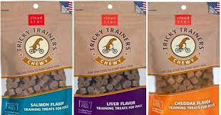 Cloud Star Chewy Tricky Trainers 3 Flavor Variety Pack 14oz Each 1 Cheddar 1 Liver 1 Salmon Details Can Be F Dog Varieties Dog Training Treats Dog Treats