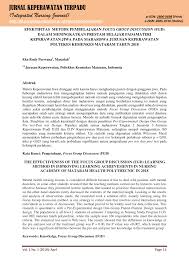 Contoh kasus fgd marketing, contoh kasus fgd pendidikan, contoh soal fgd kawan lama, contoh soal tes contoh soal himpunan dan penyelesaiannya beserta jawabannya contoh soal fgd dan. Pdf Efektifitas Metode Pembelajaran Focus Group Discussion Fgd Dalam Meningkatkan Prestasi Belajar Pada Materi Keperawatan Jiwa Pada Mahasiswa Jurusan Keperawatan Poltekes Kemenkes Mataram Tahun 2018