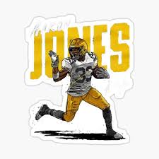 Jones' production was evenly split between the ground and the air as he again displayed his versatility while topping 80 scrimmage yards. Aaron Jones Green Bay Packers Sombrero Sticker By Stayfrostybro Redbubble