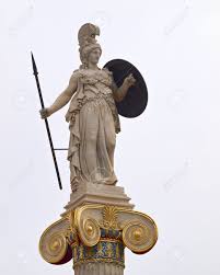 Athene-Statue, Die Göttin Der Philosophie Und Weisheit Lizenzfreie ...