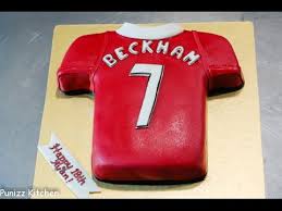 Manchester united cake chocolate cake with hand cut man utd logo, with matching vanilla cupcakes. Jersey Fondant Cake Youtube