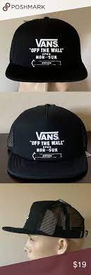 Vans Off The Wall Open Now Snapback Trucker Hat Vans Off The Wall Trucker Hat Van Accessories