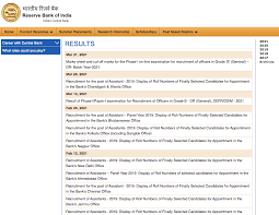 Rbi Org In Office Attendant Result 2021 Available Rbi Oa Cutoff Marks Merit List
