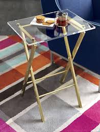 Design Trend Brass And Glass Acrylic Furniture Acrylic Coffee Table Folding Table