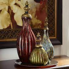 Jewel Tone Bottles Set Of 3 Home Decor Sale Decorative Glass Jars Elegant Homes