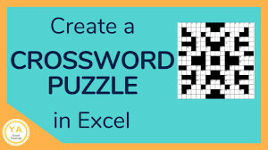 Word puzzle helper also available. How To Create A Crossword Puzzle In Excel Tutorial Youtube