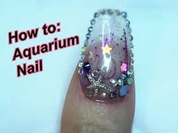 How To Aquarium Nail With Acrylic Aquarium Nails Aqua Nails Acrylic Nail Art