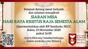 We did not find results for: Misa Hari Raya Tuhan Kita Yesus Kristus Raja Semesta Alam Sabtu 21 November 2020 16 00 Youtube