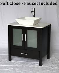 Adorna 30 single bathroom vanity espresso finish. 30 Inch Espresso Bathroom Vanity White Square Porcelain Vessel Style 30 Wx20 5 Dx36 H S2419ess
