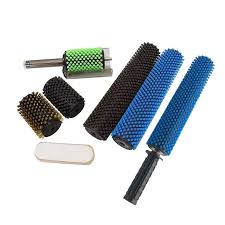 Escova roto de esqui alpine 4 unidades, para prancha de neve enceramento  inclui 100mm/200mm nylon, latão, horsehair escova e segurar eixo