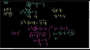 solve the quadratic equation 3x 2 4x 1 0 by completing the square quadratic equation quadratics completing the square solve the quadratic equation 3x 2 4x