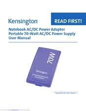 kensington 70 watt ac dc power adapter user manual pdf download