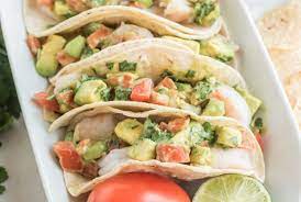 Easy shrimp and avocado taco salad. Ceviche Style Shrimp And Avocado Tacos Recipe Girl