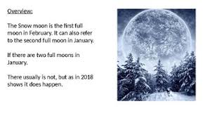 Test your lunar knowledge and see just how much of a moon expert you really are. Snow Moon Power Point Full Moon In February Information Facts Pictures