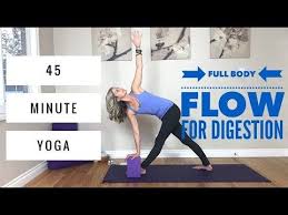 Power Vinyasa Yoga 45 Minute Full Body Flow For Digestion Twist Binds Core Youtube Vinyasa Yoga Digestion Yoga Power Vinyasa Yoga
