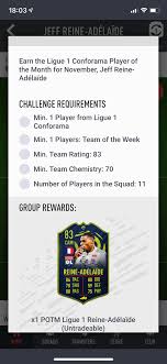 Cm, cam, cf, lm, rmsong: Ligue 1 Potm Jeff Reine Adelaide Sbc Requirements Fifa