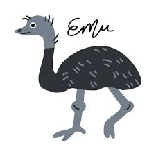 Bird Of Paradise Drawing Funny Australian Emu Bird Cutest Clipart Drawing Funny Pattern Beautiful Zoo Illustration In 2020 Cute Animal Clipart Animal Clipart Drawings