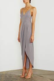 Shona Joy Cocktail Draped Maxi Dress Grey Fox Maiden Bridesmaiddresses Maxi Dress Drape Maxi Dress Boho Dresses Long