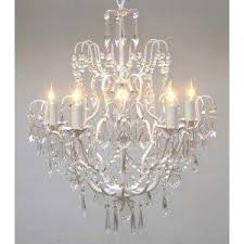 Wrought Iron Crystal Chandelier Lighting H27 X W21 Swag Plug In Chan Gallery 67