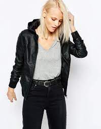 Barney S Originals Faux Bonded Biker Bomber Jacket Leather Look Jackets Leather Jacket With Hood Best Leather Jackets