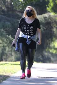 Rebel wilson, los angeles, california. Rebel Wilson S Metallic Black Leggings While Hiking Shows Off Weight Loss Hollywood Life