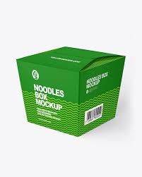 Download Glossy Noodles Box Mockup In Box Mockups On Yellow Images Object Mockups PSD Mockup Templates