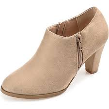 Amazon.com: Journee Collection Botines de tacón con cremallera interior  para mujer Sanzi Comfort