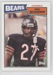 Chicago bears in the 2nd round (33rd overall) of the 1983 nfl draft. 1987 Topps 60 Mike Richardson Comc Card Marketplace Chicago Bears Football 1985 Chicago Bears Nfl Chicago Bears