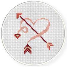 More than 60 mini motifs. Cute Arrow Heart Cross Stitch Pattern Daily Cross Stitch