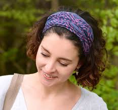 Headband for Woman or Girl. Wide Head Bandana. Yoga/fitness Woman's  Headband. Purple and Pink Girl's Headband. Wide Head Scarf.