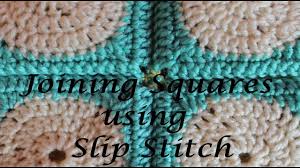 Joining Granny Squares Using Slip Stitch Through Both Loops Of Each Stitch Youtube Place the granny squares right sides together. joining granny squares using slip stitch through both loops of each stitch