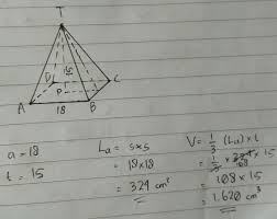 Luas 20 cm x 20 cm. Perhatikan Limas T Abcd Yang Alasnya Berbentuk Persegi Panjang Sisi Alas Limas 18 Cm Dan Panjang Tp Brainly Co Id