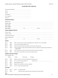 Fire alarm and emergency communication system inspection and testing form. Nfpa 13 Form