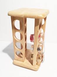 Buy wine glass holders at amazon. Shot Glass Holder Wooden Turntable Stand Etsy Shot Glass Holder Glass Holders Spice Holder