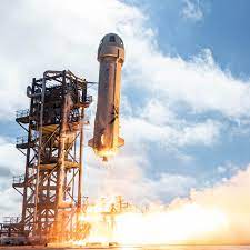 And that's what jeff bezos and crew did tuesday as they headed to the blue origin rocket that took them into space for a few minutes. Blue Origin Launches And Lands A New Shepard Rocket On Its Seventh Trip To Space The Verge