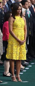 Michelle Obama S Dress Will Inspire Your New Favorite Color Latest African Fashion Dresses Michelle Obama Fashion Dresses