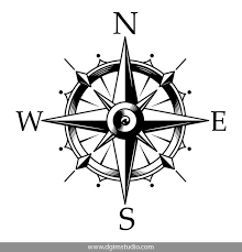 Black And White Compass Tattoo Design Nautical Logo Templates Nautical Logo Compass Vector Wind Rose