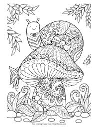 Free printable snail coloring page for kids that you can print out and color. Snail On A Mushroom Coloring Page Free Printable Pdf From Primarygames