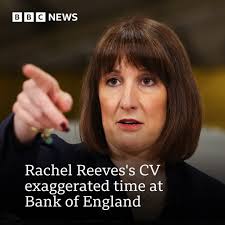 The chancellor's online CV exaggerated the length of time she worked at the  Bank of England. Read more here: https://bbc.in/4gEuLVt 📸 Getty Images