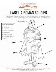 Select from 35919 printable crafts of cartoons, nature, animals, bible and many more. Label A Roman Soldier Coloring Page And Worksheet Bible Pathway Adventures