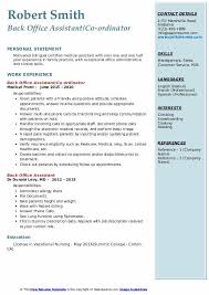 Back Office Assistant Resume Samples Qwikresume For Job Pdf Medical Supply Chain Analyst Resume For Back Office Job Resume Resume Format For Computer Engineer General Contractor Resume Medical Assistant Resume 2017 Resume