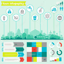 Utility Ecological Infographics Think Green With Graph Charts