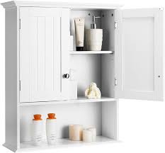Jun 18, 2021 · bathrooms design 101 small bathrooms other rooms small spaces bathroom designs room designs small bathroom solutions with less square footage to decorate or remodel, small bathrooms and powder rooms are ideal spaces to go all out on design. Amazon Com Goflame Bathroom Wall Cabinet 2 Door Toilet Cabinet With Hanging Design Wooden Medicine Cabinet With Height Adjustable Shelf Wall Mount Cabinet With Large Storage Space White Kitchen Dining
