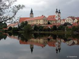 Reflection Of Three Iconic Towers In Telc Telc Tower Names Of Jesus