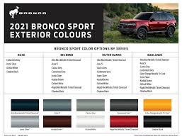 2021 Ford Bronco Sport Colors And Trims Overview Motor Illustrated