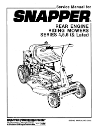 The kawasaki website has a lot of information about their engines, including specs and online parts manuals, but it doesn't have owner's manuals or service manuals. Snapper Serie 5 Service Manual Pdf Download Manualslib