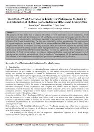 Bank rakyat indonesia company culture. Pdf The Effect Of Work Motivation On Employees Performance Mediated By Job Satisfaction At Pt Bank Rakyat Indonesia Tbk Rengat Branch Office