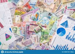 Business Chart Or Graoh With World Money. Finance Concept Stock Photo -  Image of global, management: 131854134